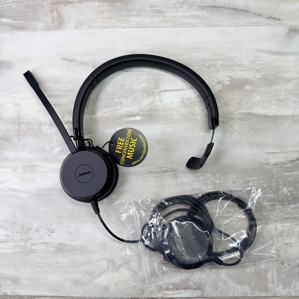 Jabra Evolve 20 Wired Mono Headset Black USB-A Microsoft Teams HSC016 New